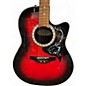 Used Ovation CK047 Celebrity Red to Black Fade Acoustic Electric Guitar