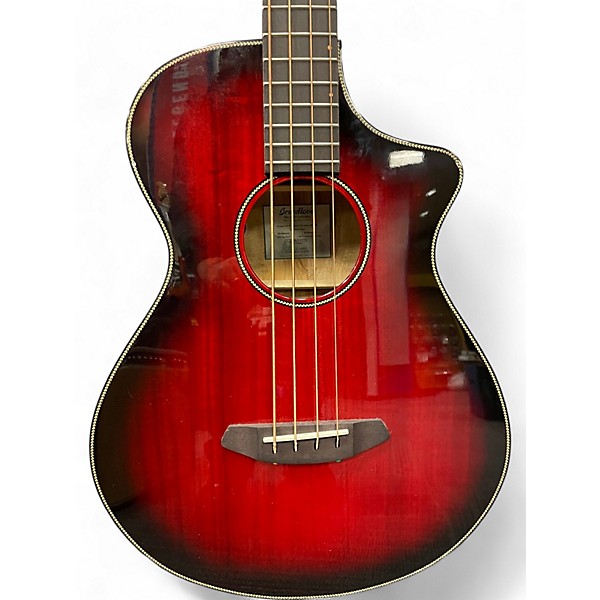Used Breedlove Pursuit Exotic S Concert Red Acoustic Bass Guitar