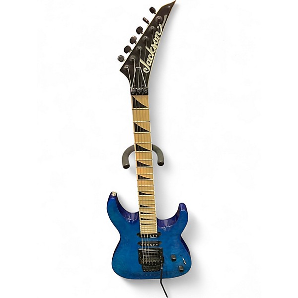 Used Jackson JS34Q Dinky Trans Blue Solid Body Electric Guitar