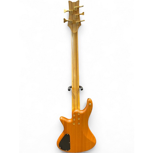 Used Schecter Guitar Research Diamond Passive Custom Active 5 String Natural Electric Bass Guitar