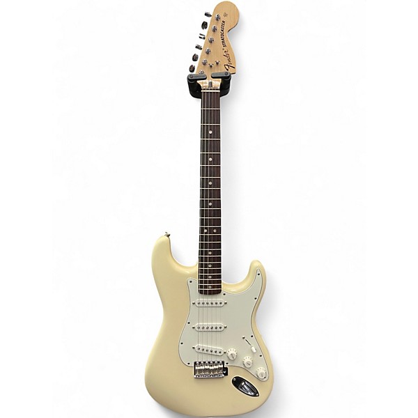 Used Fender Albert Hammond Jr Stratocaster Olympic White Solid Body Electric Guitar