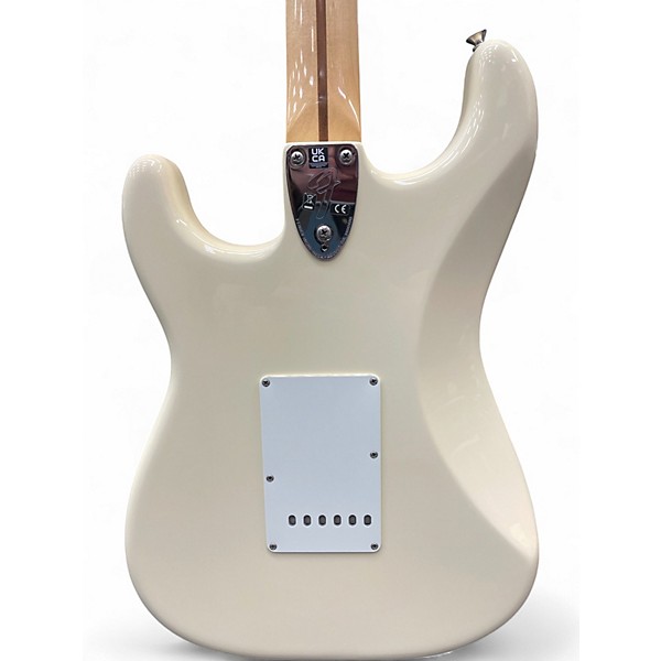 Used Fender Albert Hammond Jr Stratocaster Olympic White Solid Body Electric Guitar