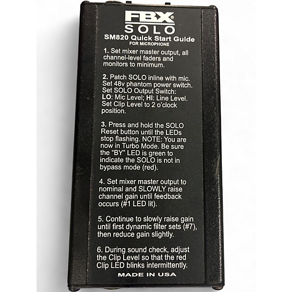 Used Sabine FBX SOLO Feedback Suppressor