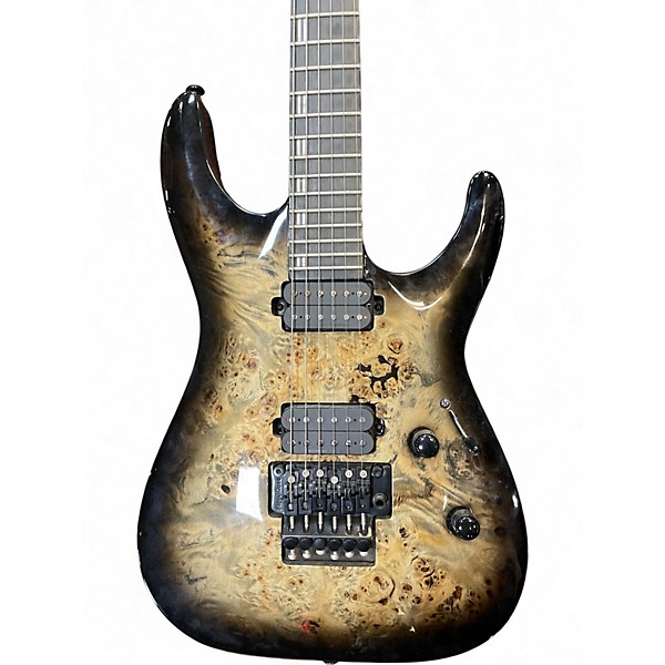 Used ESP LTD H1001 DELUXE BURL BURST Solid Body Electric Guitar