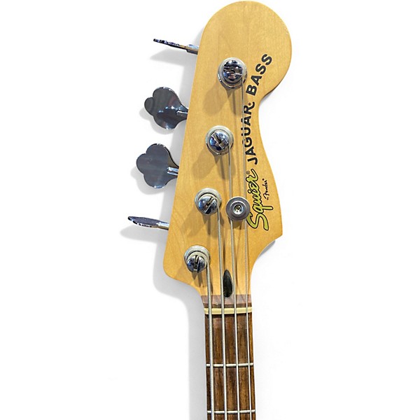 Used Squier Vintage Modified Jaguar Bass Candy Apple Red Electric Bass Guitar