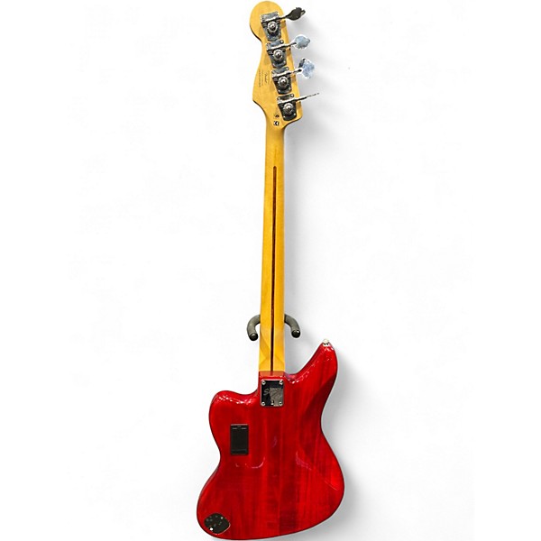 Used Squier Vintage Modified Jaguar Bass Candy Apple Red Electric Bass Guitar