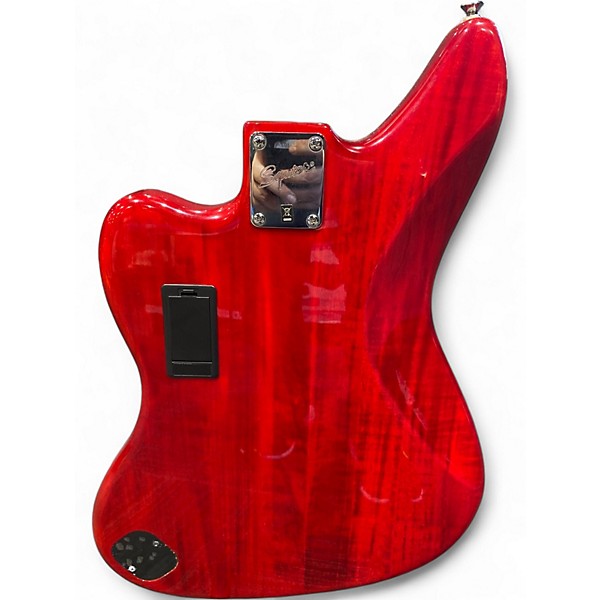 Used Squier Vintage Modified Jaguar Bass Candy Apple Red Electric Bass Guitar