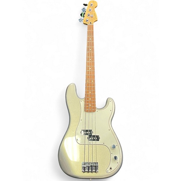 Used 2021 Fender Player Precision Bass Silver Sparkle Electric Bass Guitar