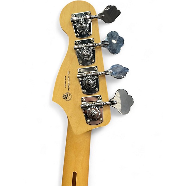 Used 2021 Fender Player Precision Bass Silver Sparkle Electric Bass Guitar