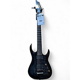 Used Agile Septor 727 7 String Black Flame Solid Body Electric Guitar