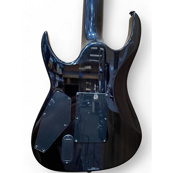 Used Agile Septor 727 7 String Black Flame Solid Body Electric Guitar