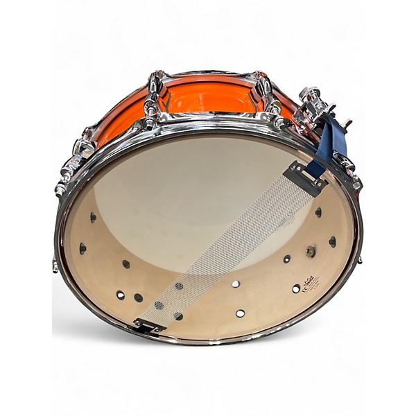 Used 2014 Yamaha 5.5X14 Stage Custom Snare Trans Orange Drum