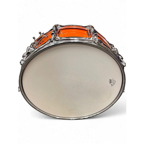 Used 2014 Yamaha 5.5X14 Stage Custom Snare Trans Orange Drum