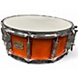 Used 2014 Yamaha 5.5X14 Stage Custom Snare Trans Orange Drum