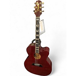 Used 1980s Takamine PT-015-ST Wine Red Acoustic Electric Guitar