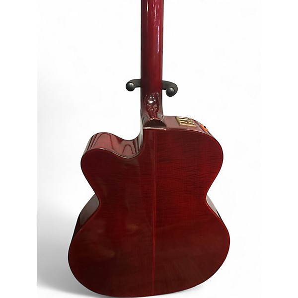 Used 1980s Takamine PT-015-ST Wine Red Acoustic Electric Guitar