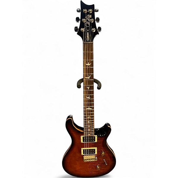 Used PRS SE Custom 24 Black and Gold Solid Body Electric Guitar