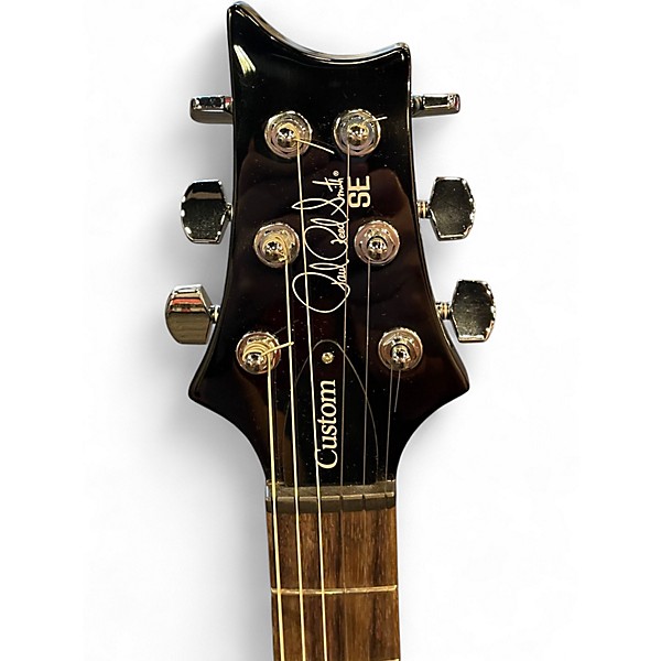 Used PRS SE Custom 24 Black and Gold Solid Body Electric Guitar