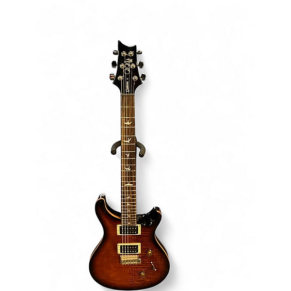 Used PRS SE Custom 24 Black and Gold Solid Body Electric Guitar