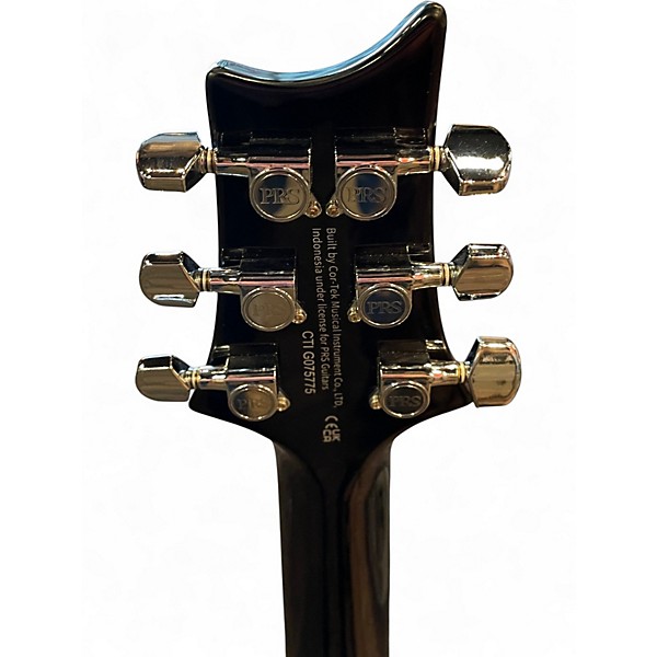 Used PRS SE Custom 24 Black and Gold Solid Body Electric Guitar