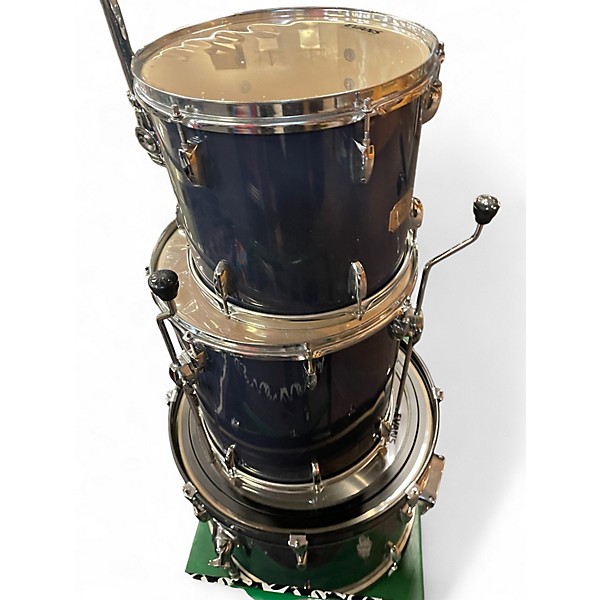 Used Pearl 5 Piece Export Blue Drum Kit