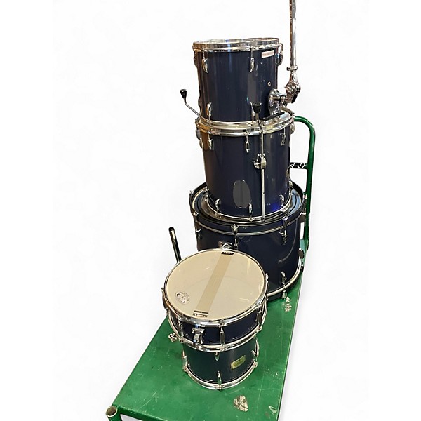 Used Pearl 5 Piece Export Blue Drum Kit