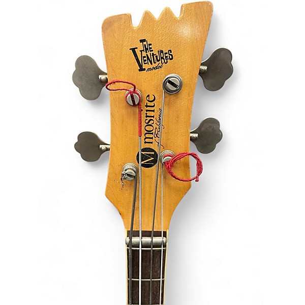 Vintage 1965 Mosrite VENTURES BASS Red Electric Bass Guitar