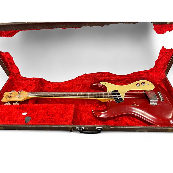 Vintage 1965 Mosrite VENTURES BASS Red Electric Bass Guitar