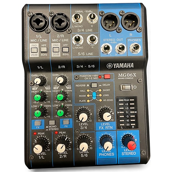 Used Yamaha MG06X Unpowered Mixer