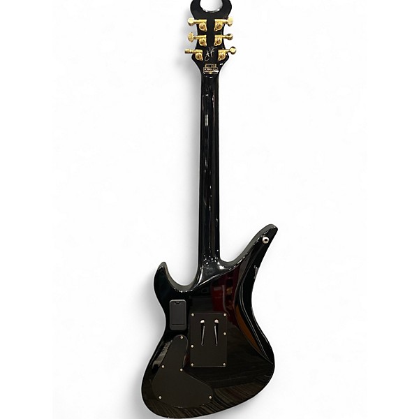 Used Schecter Guitar Research Synyster Gates Signature Custom S Black and Gold Solid Body Electric Guitar