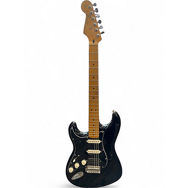 Used Fender STANDARD STRATOCASTER HSS LH BLACK Solid Body Electric Guitar
