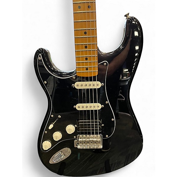 Used Fender STANDARD STRATOCASTER HSS LH BLACK Solid Body Electric Guitar