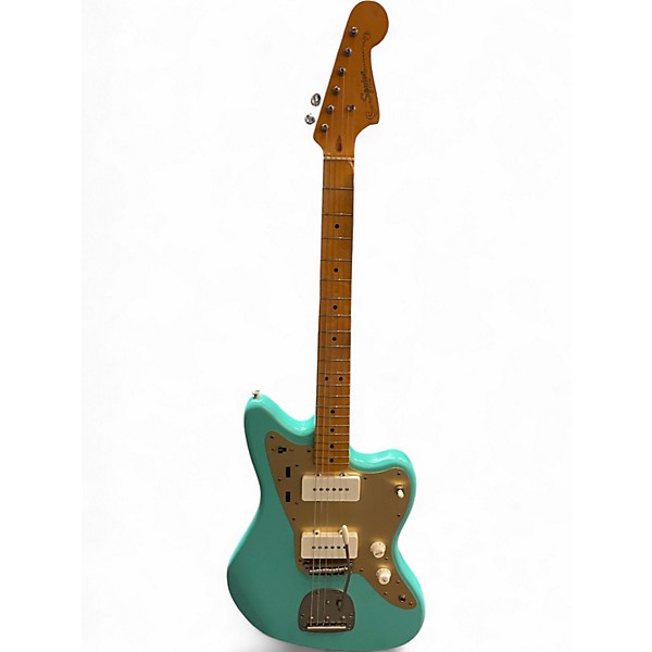 Used Squier Jazzmaster 40th Anniversary Seafoam Green Solid Body Electric Guitar