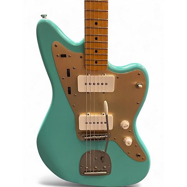 Used Squier Jazzmaster 40th Anniversary Seafoam Green Solid Body Electric Guitar