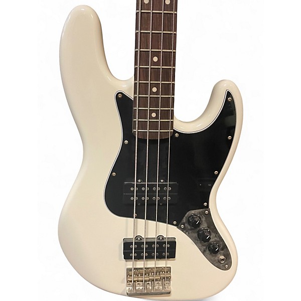 Used Fender Modern Player Jazz Bass Olympic White Electric Bass Guitar
