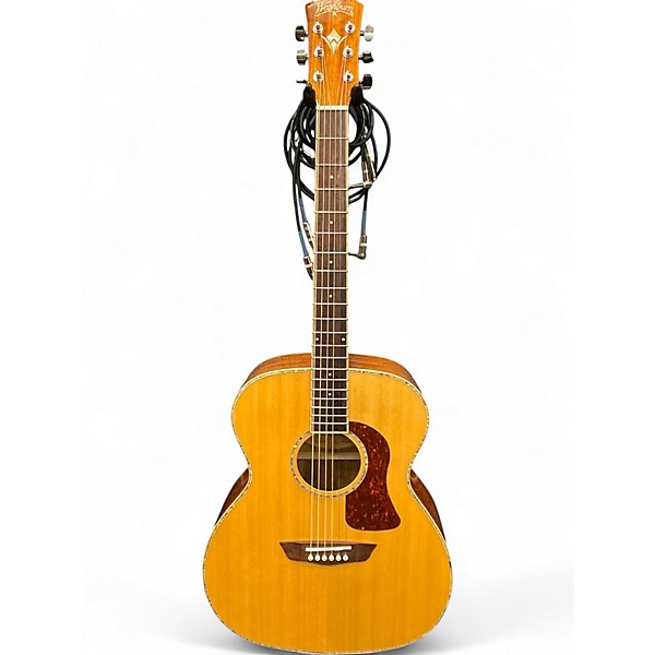 Used Washburn hg75seg Natural Acoustic Electric Guitar