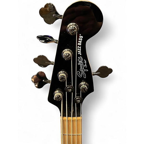 Used Squier Contemporary Active Jazz Bass HH V Black Electric Bass Guitar