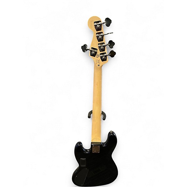 Used Squier Contemporary Active Jazz Bass HH V Black Electric Bass Guitar