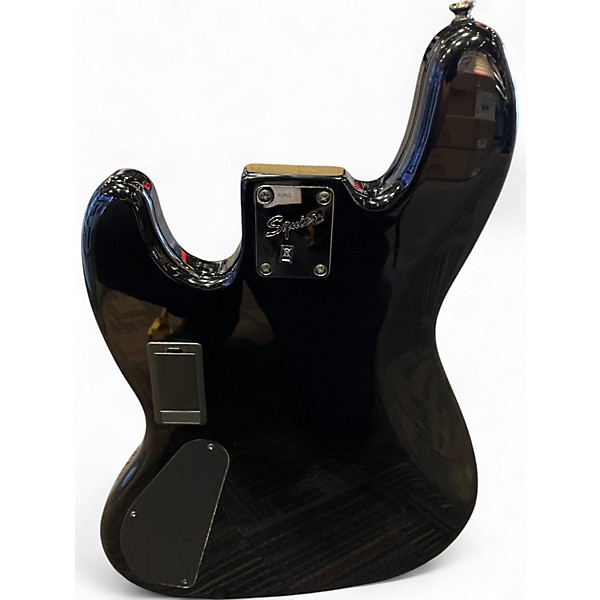 Used Squier Contemporary Active Jazz Bass HH V Black Electric Bass Guitar