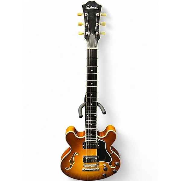 Used 2024 Eastman T484GB GOLDEN BROWN Hollow Body Electric Guitar