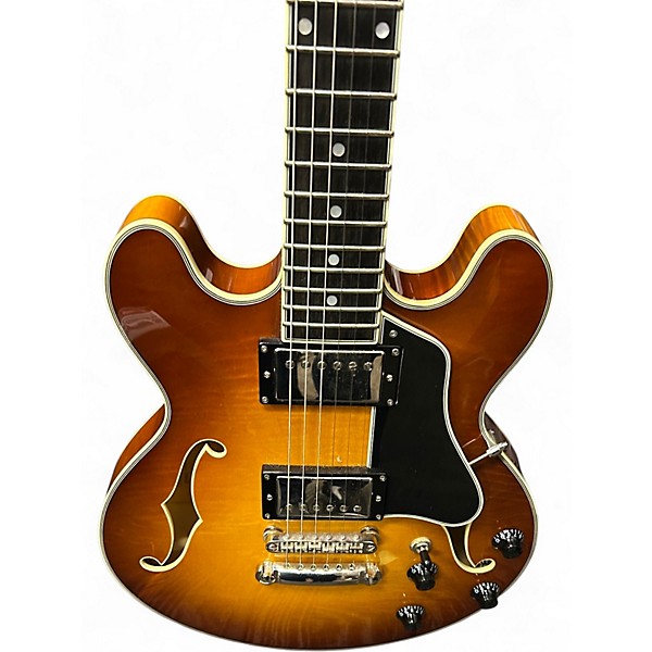 Used 2024 Eastman T484GB GOLDEN BROWN Hollow Body Electric Guitar