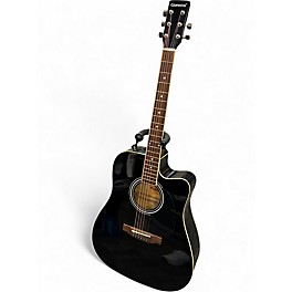 Used Giannini GF-1C Black Acoustic Electric Guitar