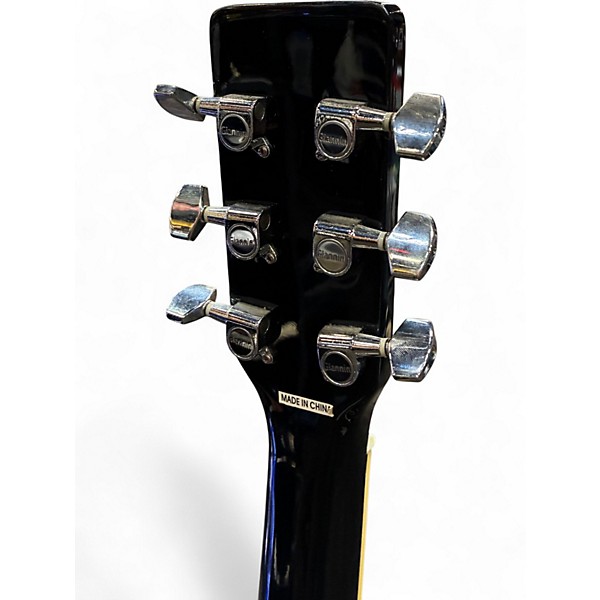 Used Giannini GF-1C Black Acoustic Electric Guitar