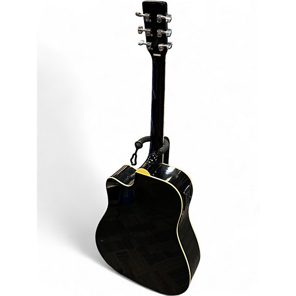 Used Giannini GF-1C Black Acoustic Electric Guitar