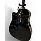 Used Giannini GF-1C Black Acoustic Electric Guitar