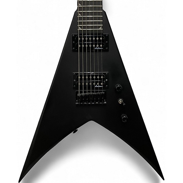 Used Jackson KING V JS22 7 STRING Black Solid Body Electric Guitar