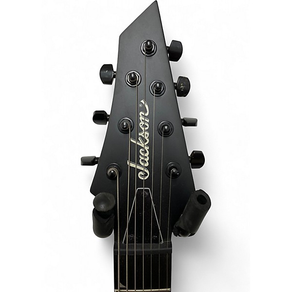 Used Jackson KING V JS22 7 STRING Black Solid Body Electric Guitar
