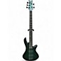 Used Schecter Guitar Research Stiletto Studio 5 String GREEN BURST Electric Bass Guitar thumbnail