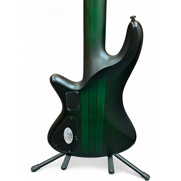 Used Schecter Guitar Research Stiletto Studio 5 String GREEN BURST Electric Bass Guitar