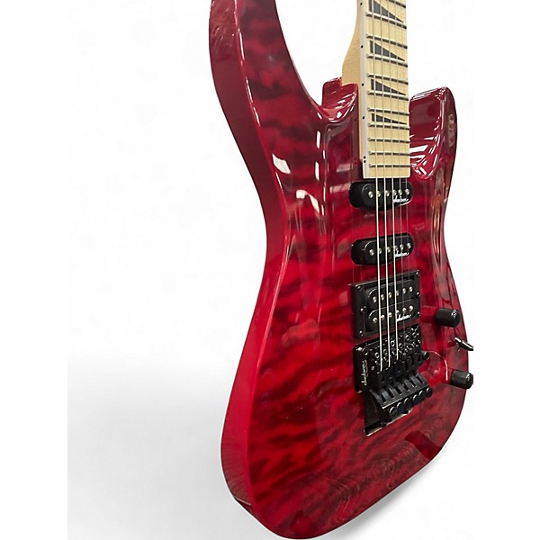 Used Jackson JS34Q Dinky QM TRANS RED Solid Body Electric Guitar